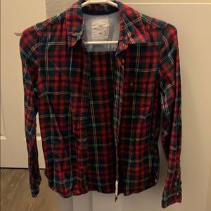 Red and green plaid flannel
